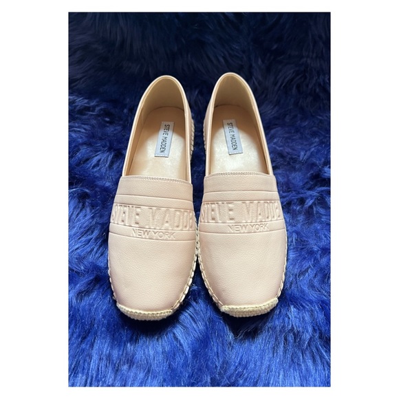 New! Rare STEVE MADDEN “Waken” Leather Espadrille Flats in Blush - Picture 6 of 11